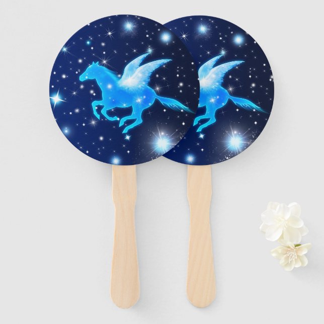 Flying Pegasus Hand Fan (Front and Back)