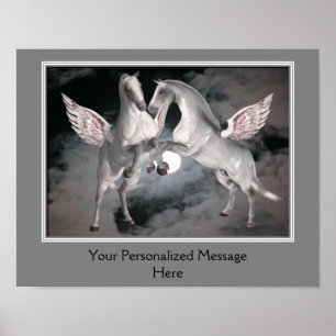 Flying Pegasus Horses Create Your Own Poster