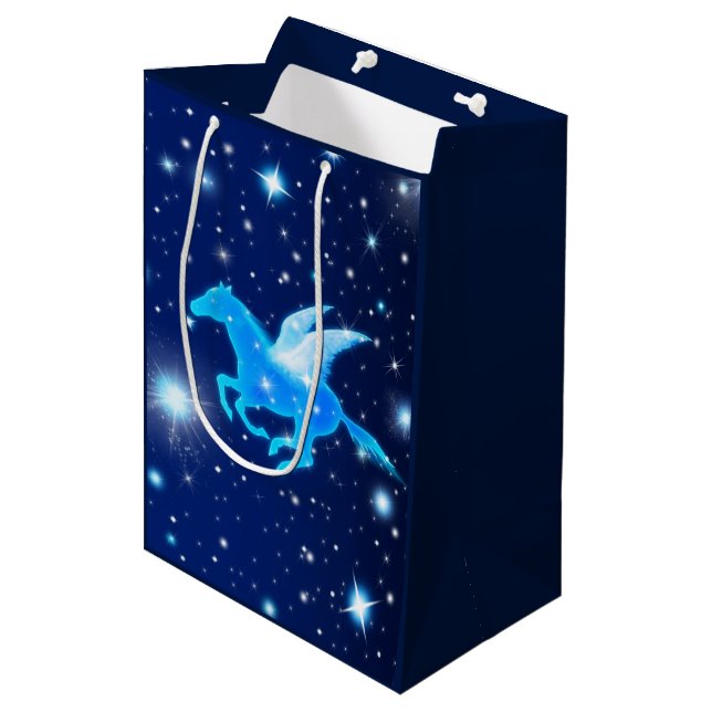 Flying Pegasus Medium Gift Bag (Front Angled)