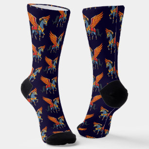 Flying pegasus socks