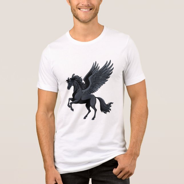 Flying pegasus Tri-Blend shirt (Front)