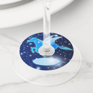Flying Pegasus Wine Glass Tag