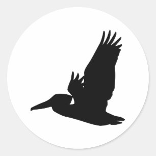 Flying Pelican Classic Round Sticker