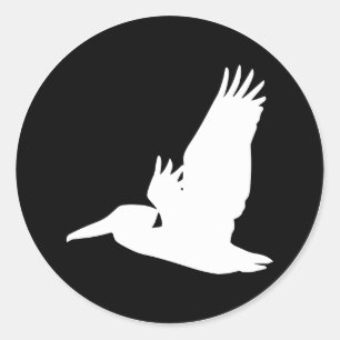 Flying Pelican Classic Round Sticker