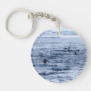 Flying penguin key ring