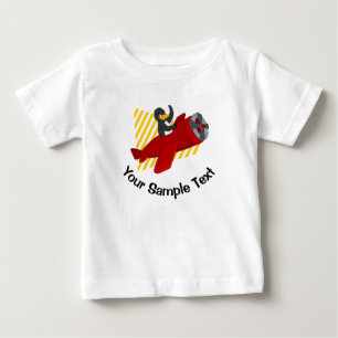 Flying penguin keychain baby T-Shirt