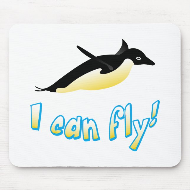 Flying penguin mouse mat (Front)