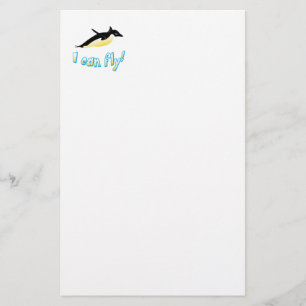 Flying penguin stationery