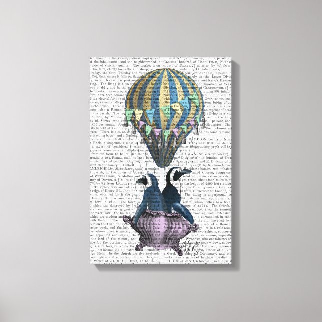 Flying Penguins Canvas Print (Front)