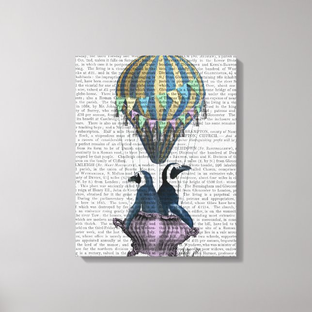 Flying Penguins Canvas Print (Front)