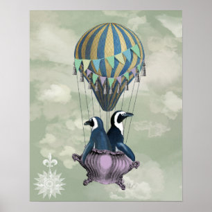 Flying Penguins Poster