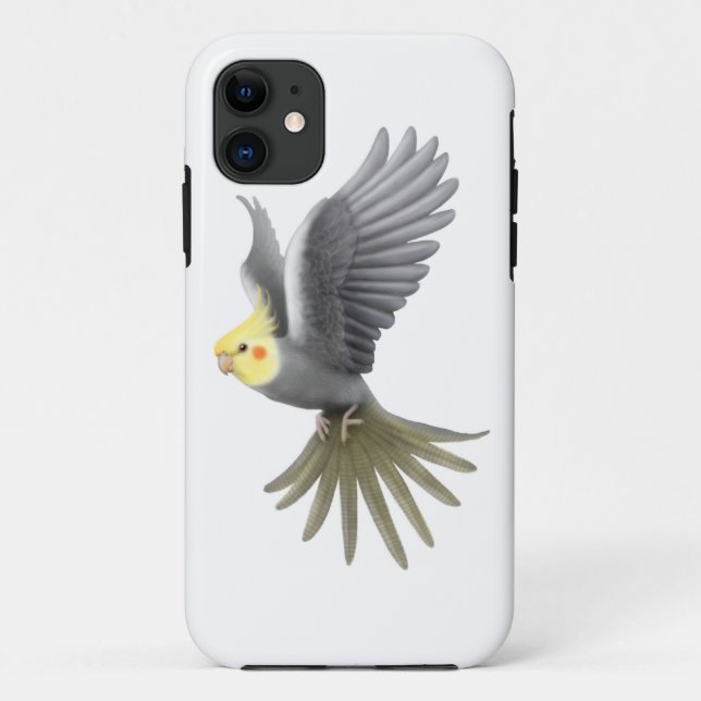 Flying Pet Cockatiel Parrot iPhone Case (Back)