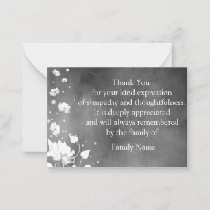 Flying Petal After Funeral Thank You Cards