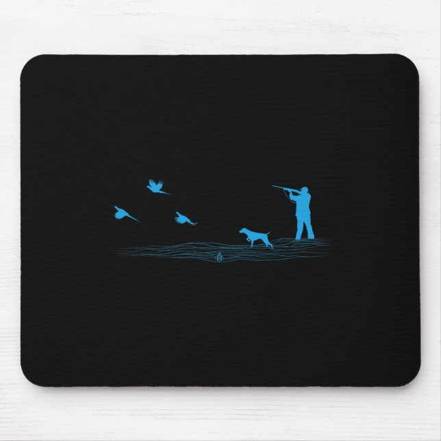 Flying Pheasant Graphic Upland Bird Hunter Dog Hun Mouse Mat (Front)