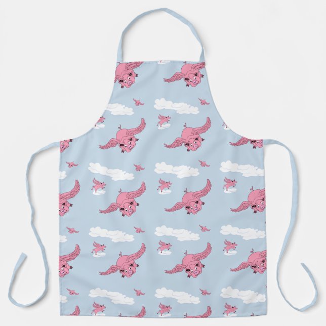 Flying Pig All-Over Print Apron (Front)