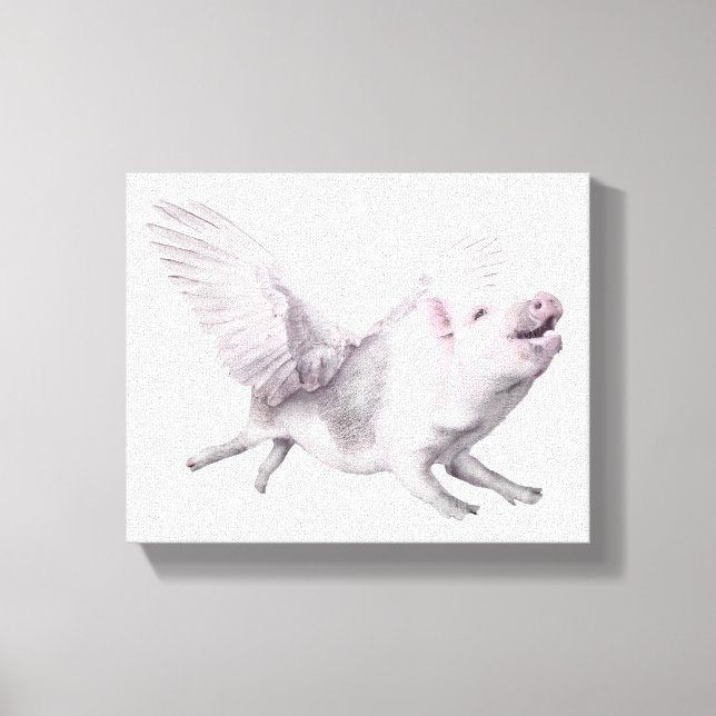 Flying Pig Art Canvas Real Wings When Pigs Fly Joy (Front)