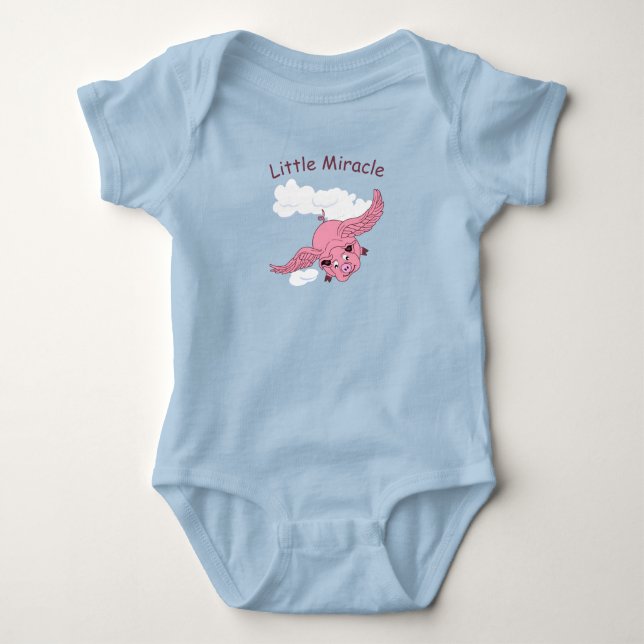Flying Pig Baby Bodysuit (Front)
