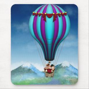 Flying Pig - Balloon - Up up and Away Mouse Mat