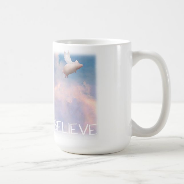 flying pig - believe mug (Right)
