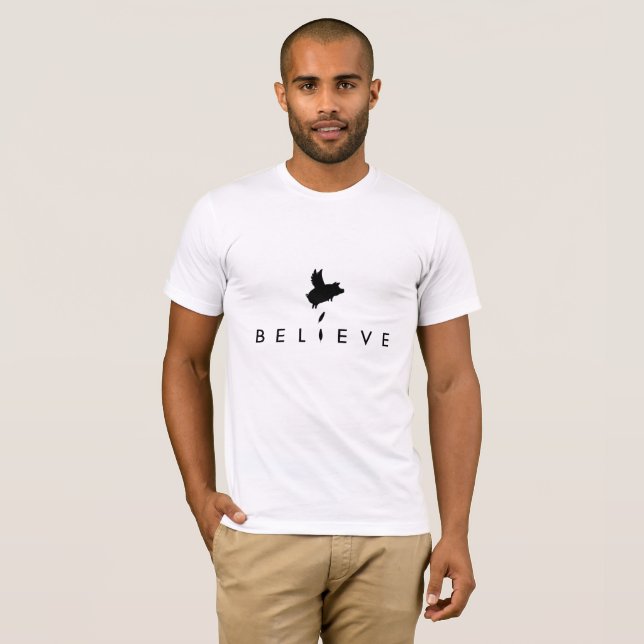 Flying Pig Believe T-Shirt (Front Full)