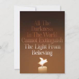 Flying Pig Candle Flame Card