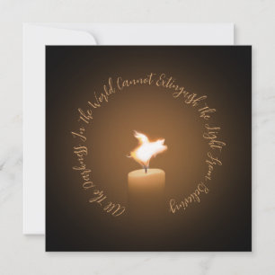 Flying Pig Candle Flame Flat Greeting Card