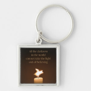 Flying Pig Candle Flame Key Ring