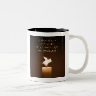 Flying Pig Candle Flame Two-Tone Coffee Mug