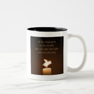 Flying Pig Candle Flame Two-Tone Coffee Mug