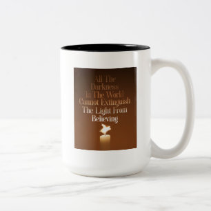 Flying Pig Candle Flame Two-Tone Coffee Mug