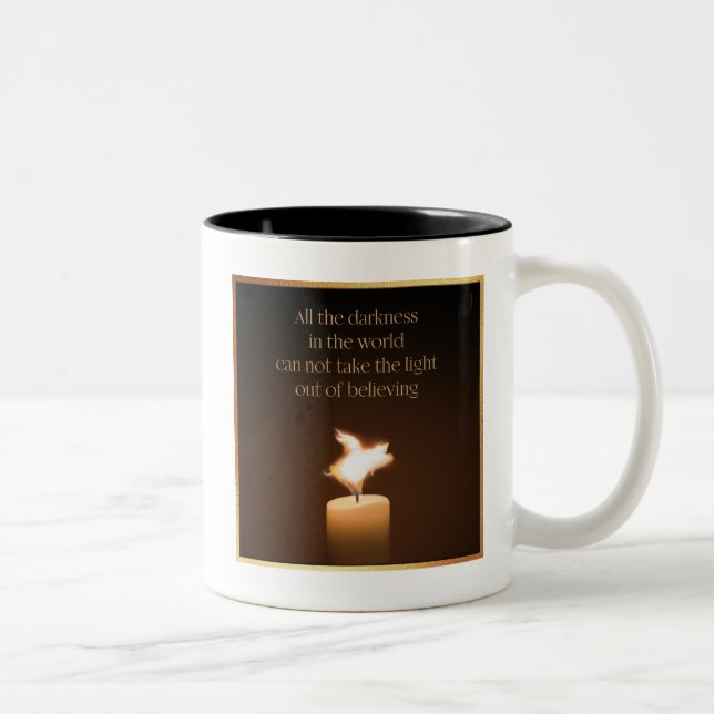 Flying Pig-Candle Flame Two-Tone Coffee Mug (Right)
