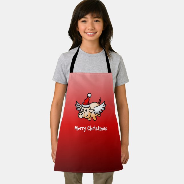 Flying Pig Christmas Apron (Insitu)