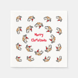 Flying Pig Christmas Napkin