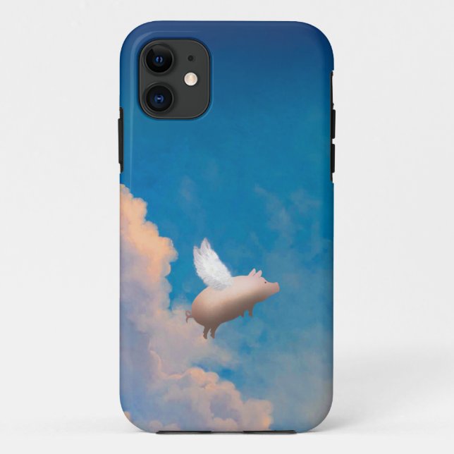 flying pig custom iphone case (Back)