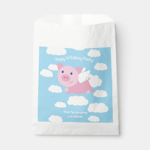 Flying Pig Cute Kid's Birthday Party Favour Bags