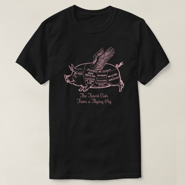 Flying Pig Cuts T-Shirt (Design Front)