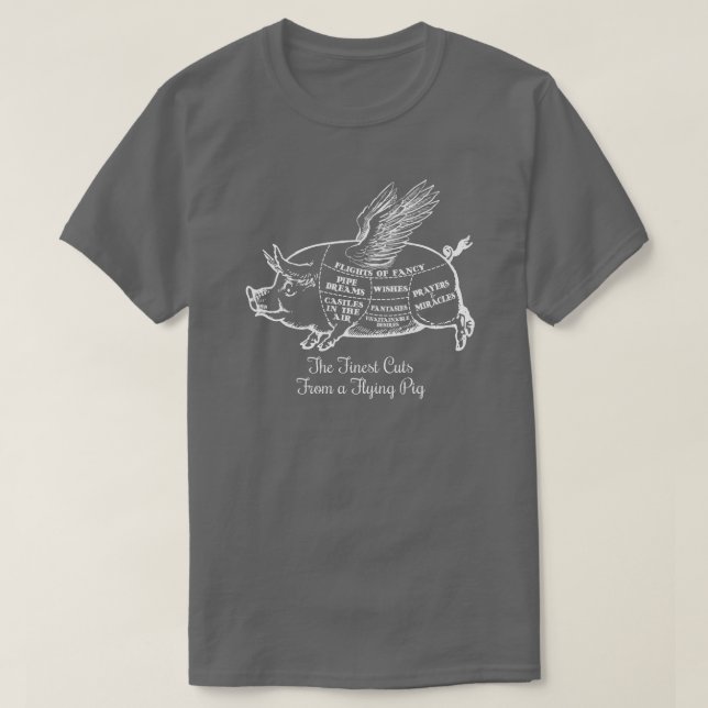 Flying Pig Cuts T-Shirt (Design Front)