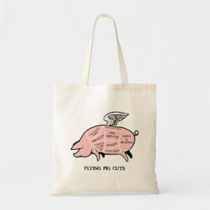 Flying Pig Cuts Tote Bag