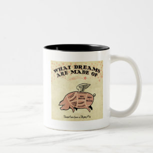 FLYING PIG CUTS Two-Tone COFFEE MUG