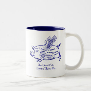 Flying Pig Cuts Two-Tone Coffee Mug