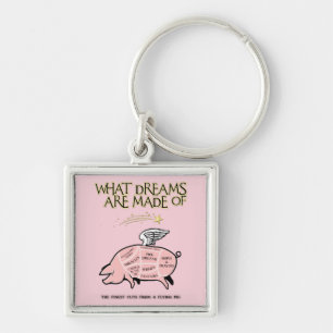 Flying Pig CUts-What Dreams Are Made Of Key Ring