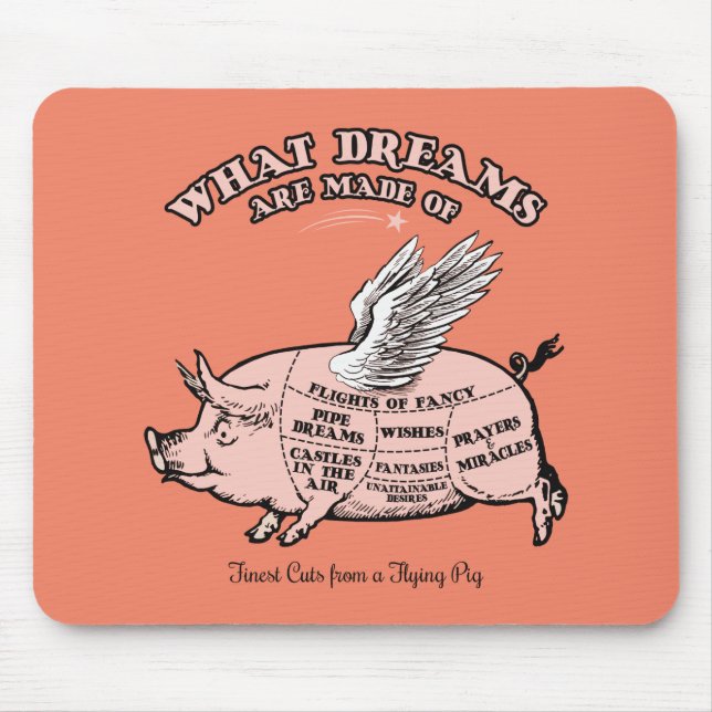 Flying Pig Diagram Mouse Mat (Front)