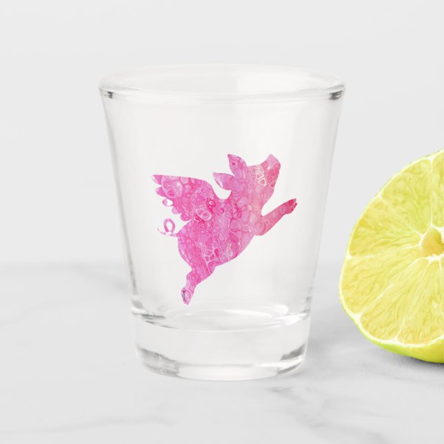 Flying Pig Gifts, When pigs fly, Flying Pig, Pig, Shot Glass (Front)
