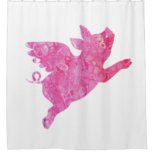 Flying Pig Gifts, When pigs fly, Flying Pig, Shower Curtain