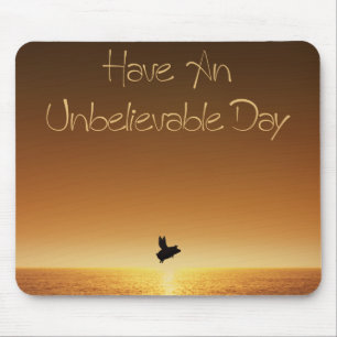 flying pig-have an unbelievable day mouse mat