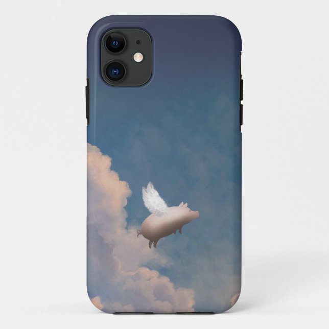 flying pig iphone case (Back)