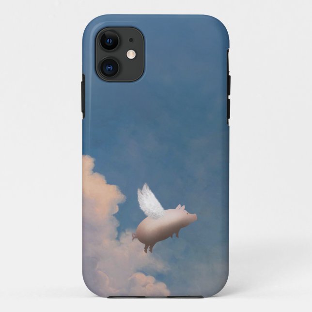 flying pig iphone case (Back)