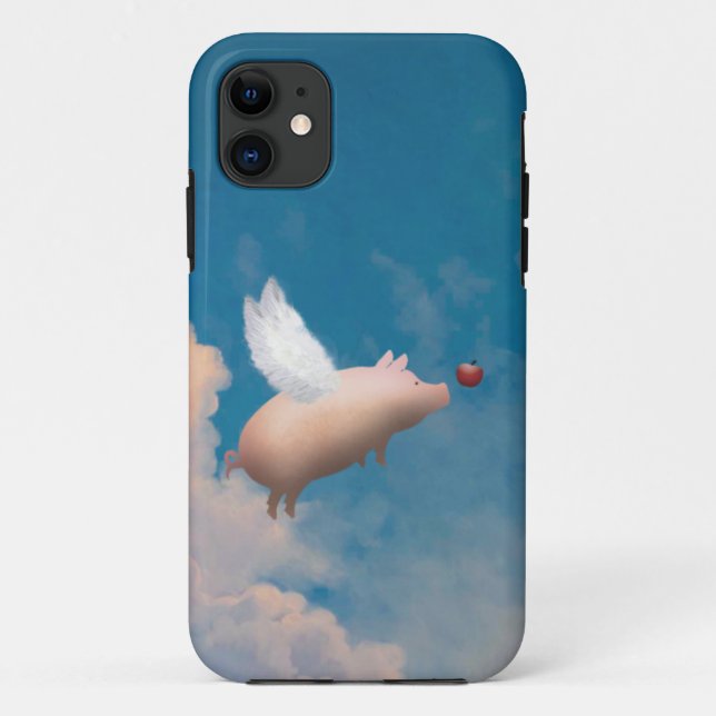 flying pig iphone case (Back)