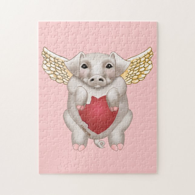 Flying Pig Love Jigsaw Puzzle (Vertical)