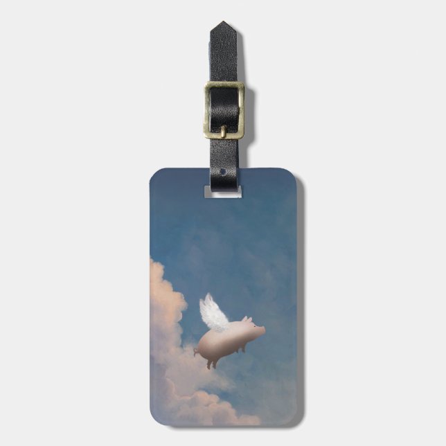 flying pig luggage tags (Front Vertical)
